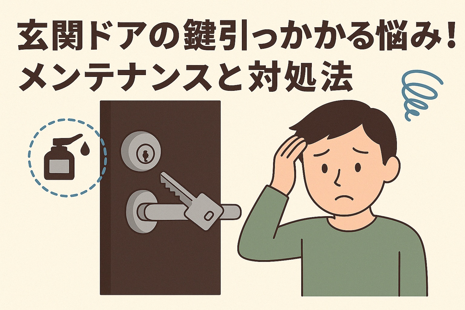 玄関ドアの鍵引っかかる