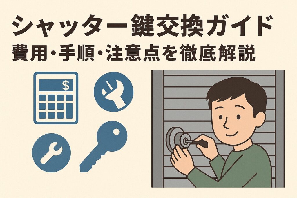 シャッター鍵交換の費用など