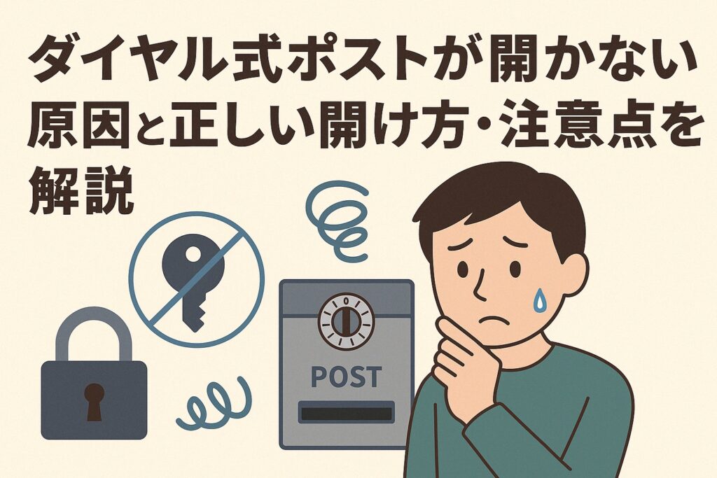 ダイヤル式ポストが開かない原因と開け方