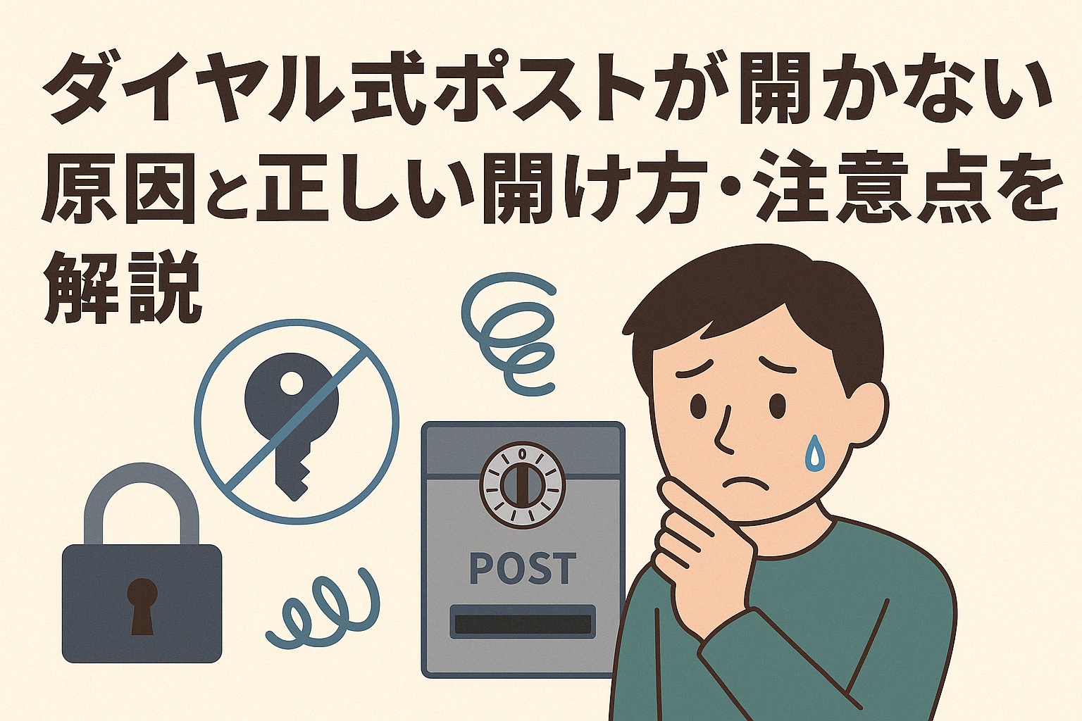 ダイヤル式ポストが開かない原因と開け方