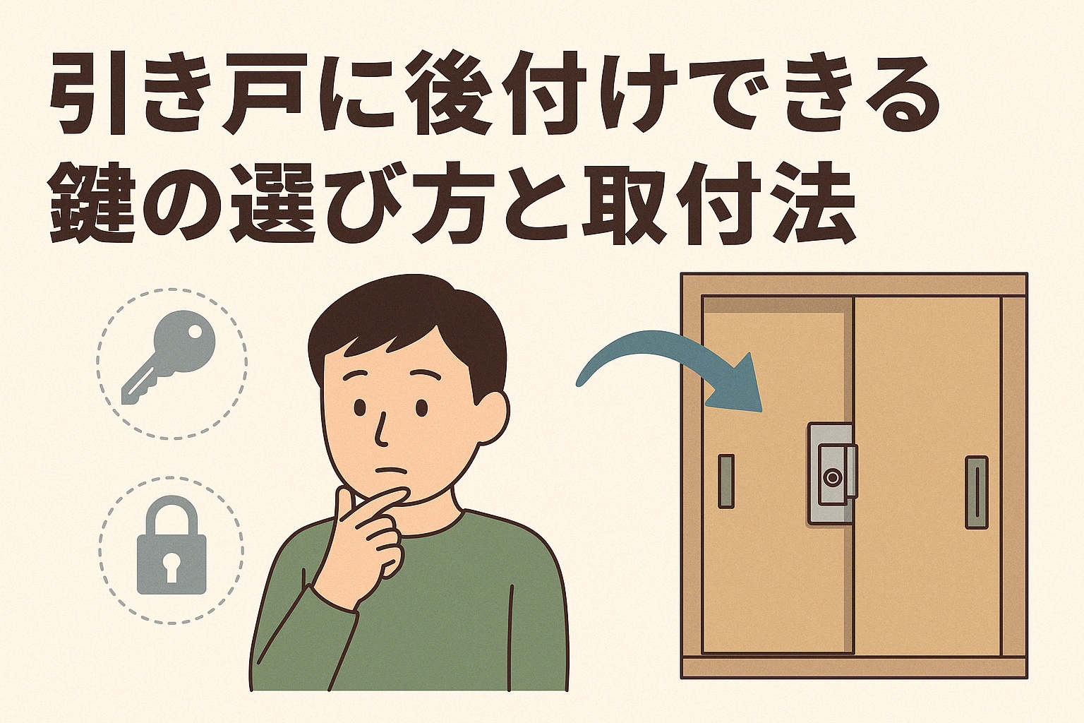 引き戸に後付けできる鍵の選び方と取付法