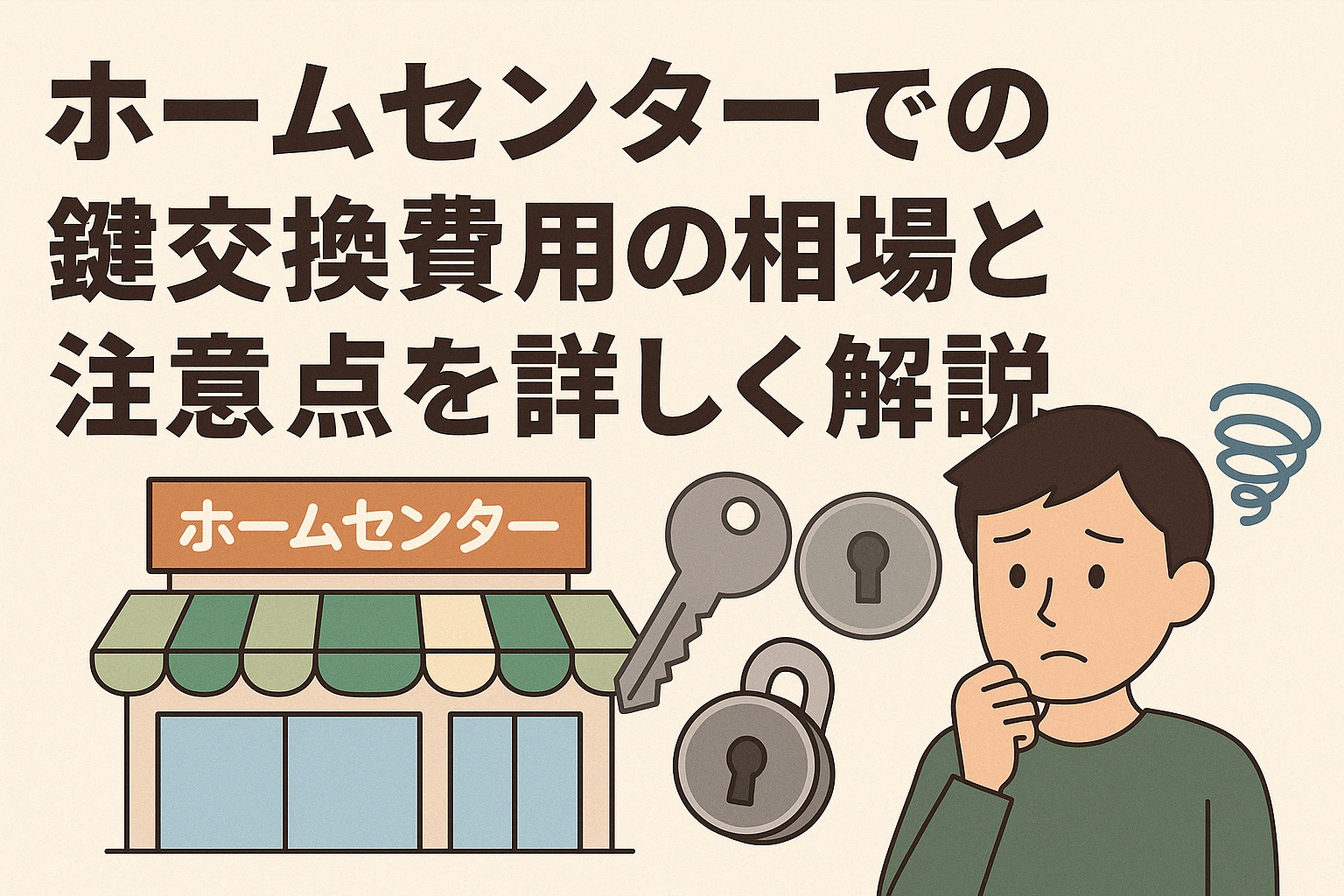 ホームセンターでの鍵交換費用の相場