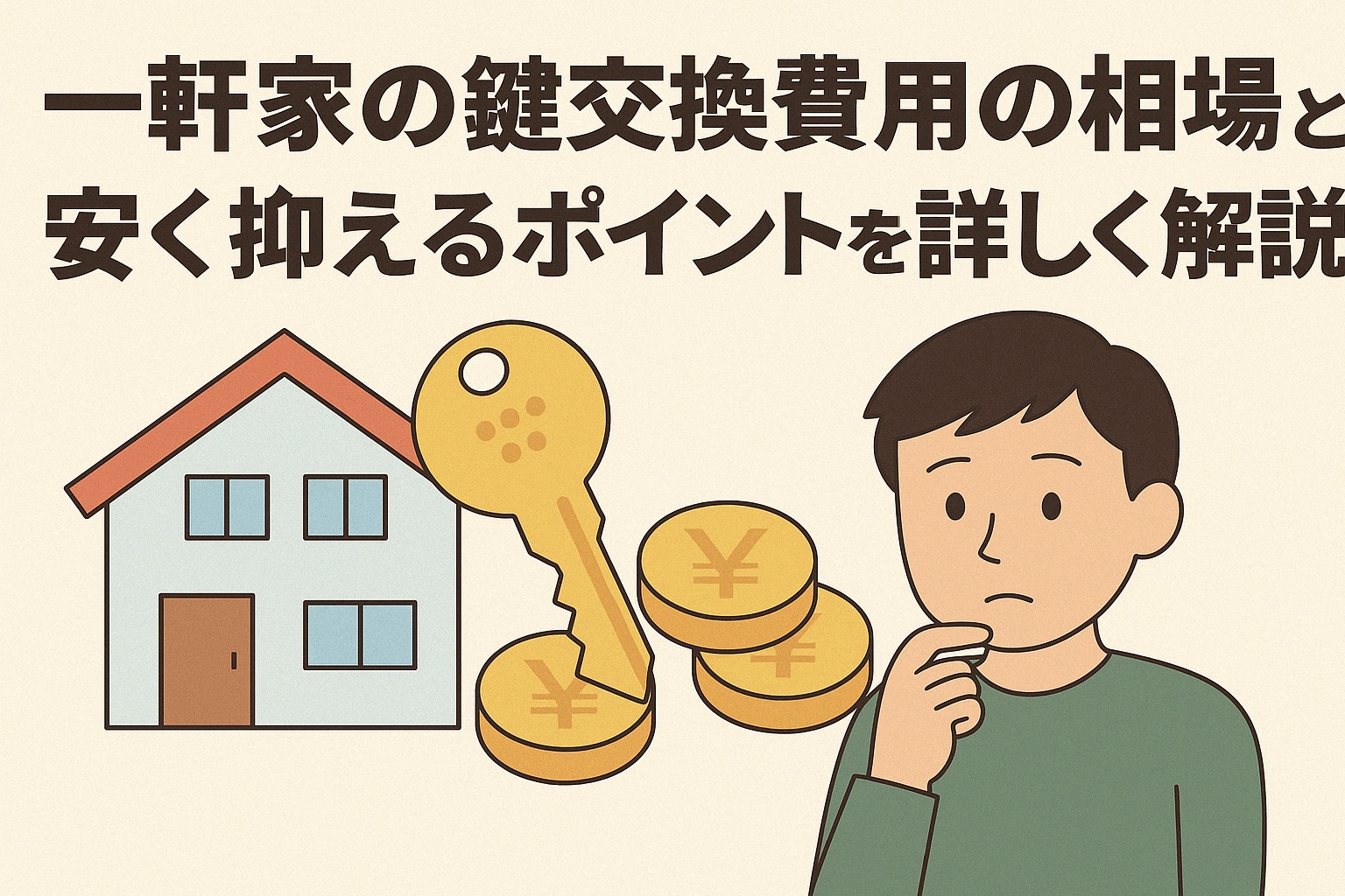 一軒家の鍵交換費用の相場
