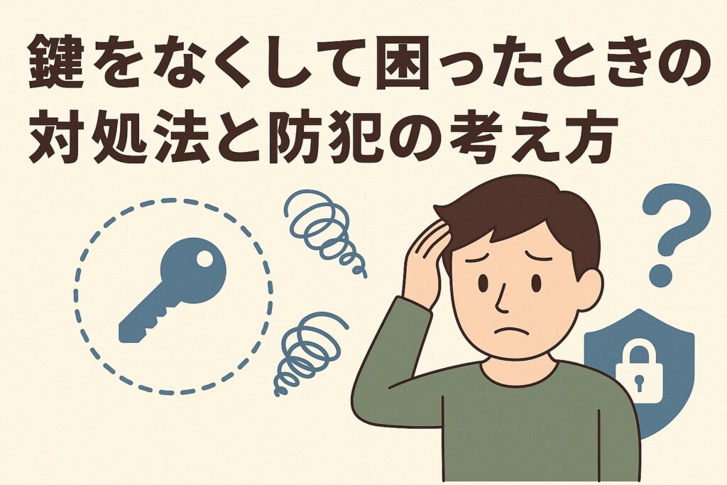 鍵をなくして困ったときの対処法