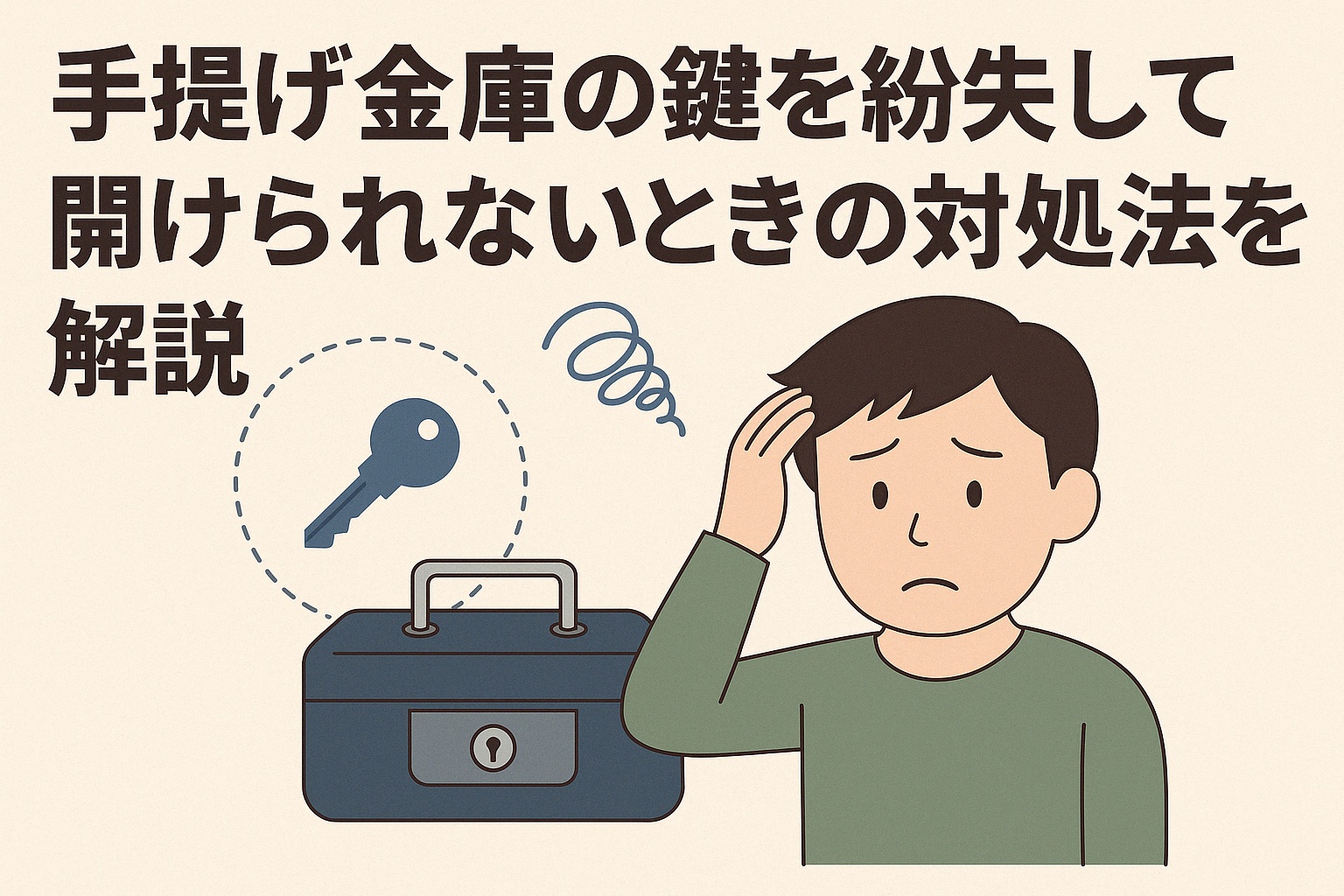 手提げ金庫の鍵を紛失して開けられないときの対処法を解説