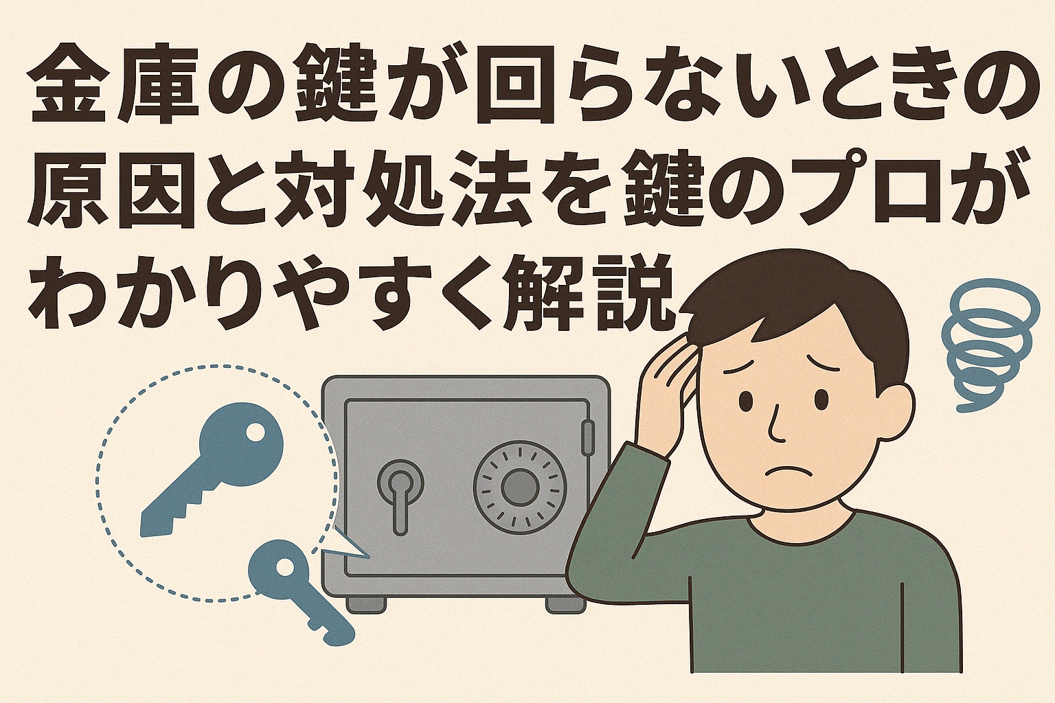 金庫の鍵が回らないときの原因と対処法を鍵のプロがわかりやすく解説