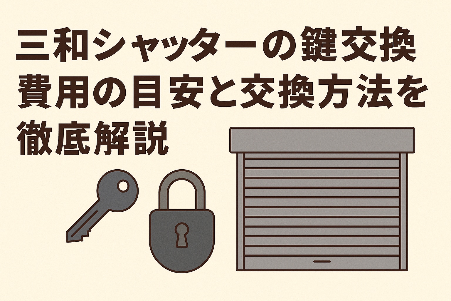 三和シャッターの鍵交換費用