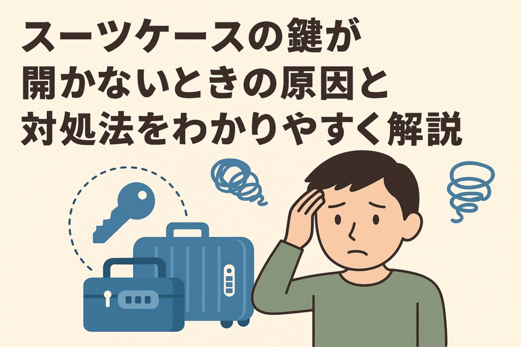 スーツケースの鍵が開かないときの原因と対処法
