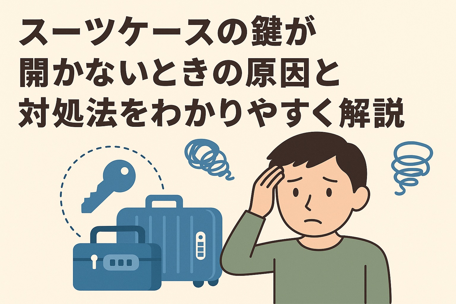 スーツケースの鍵が開かないときの原因と対処法