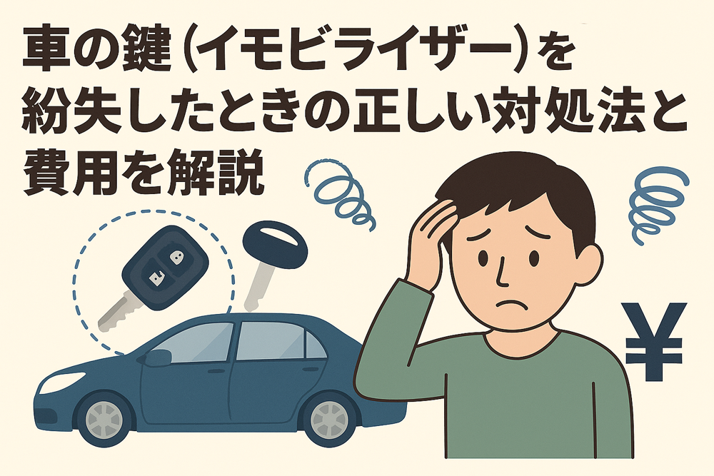 車の鍵（イモビライザー）を紛失したときの正しい対処法と費用を解説